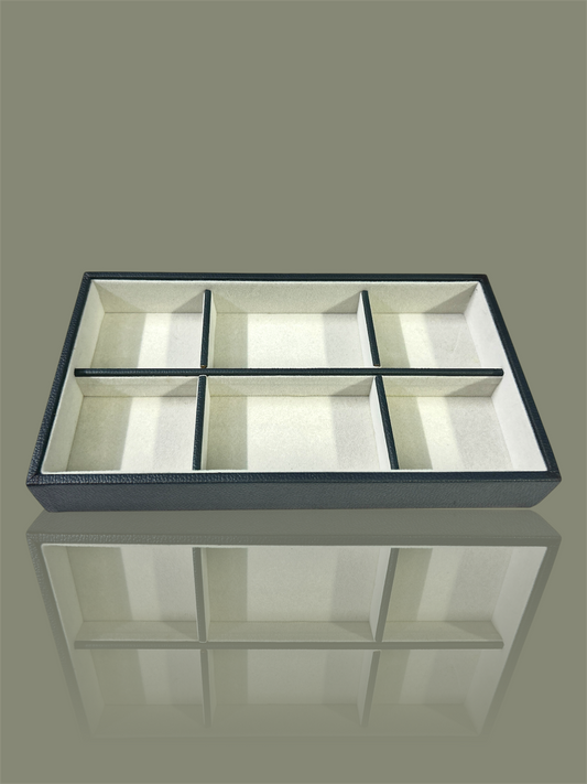 Leatherite Jewellery Tray – 6 Compartments