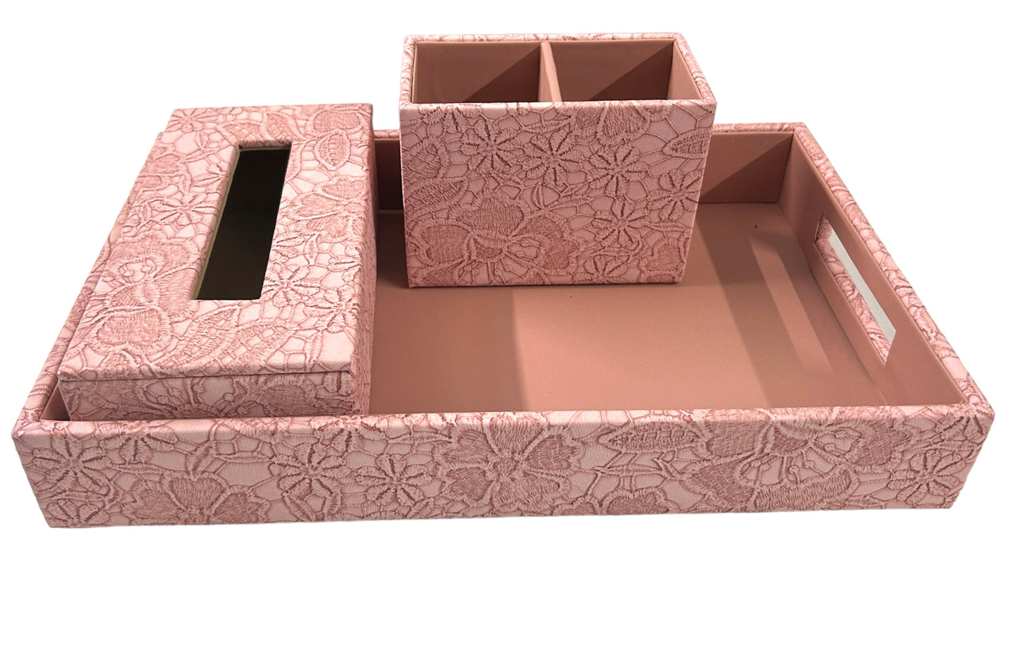 Leatherite Tray set