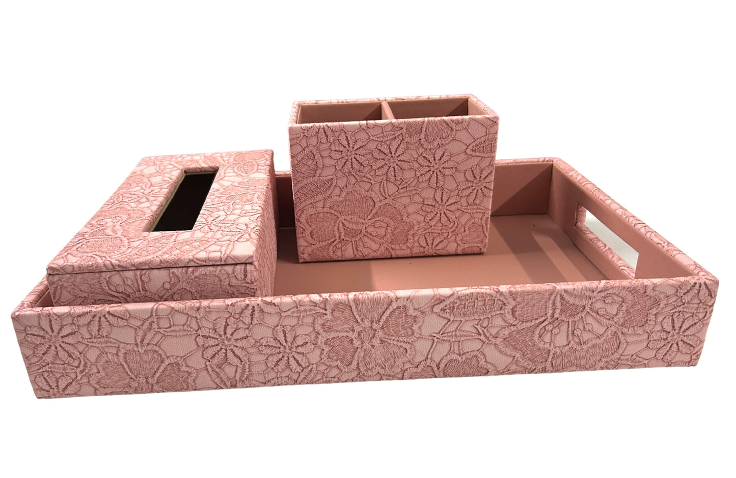 Leatherite Tray set