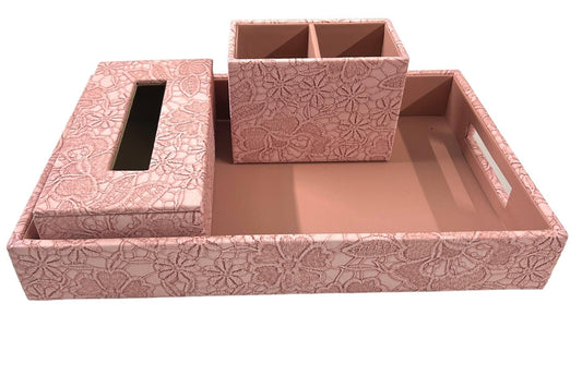 Leatherite Tray set