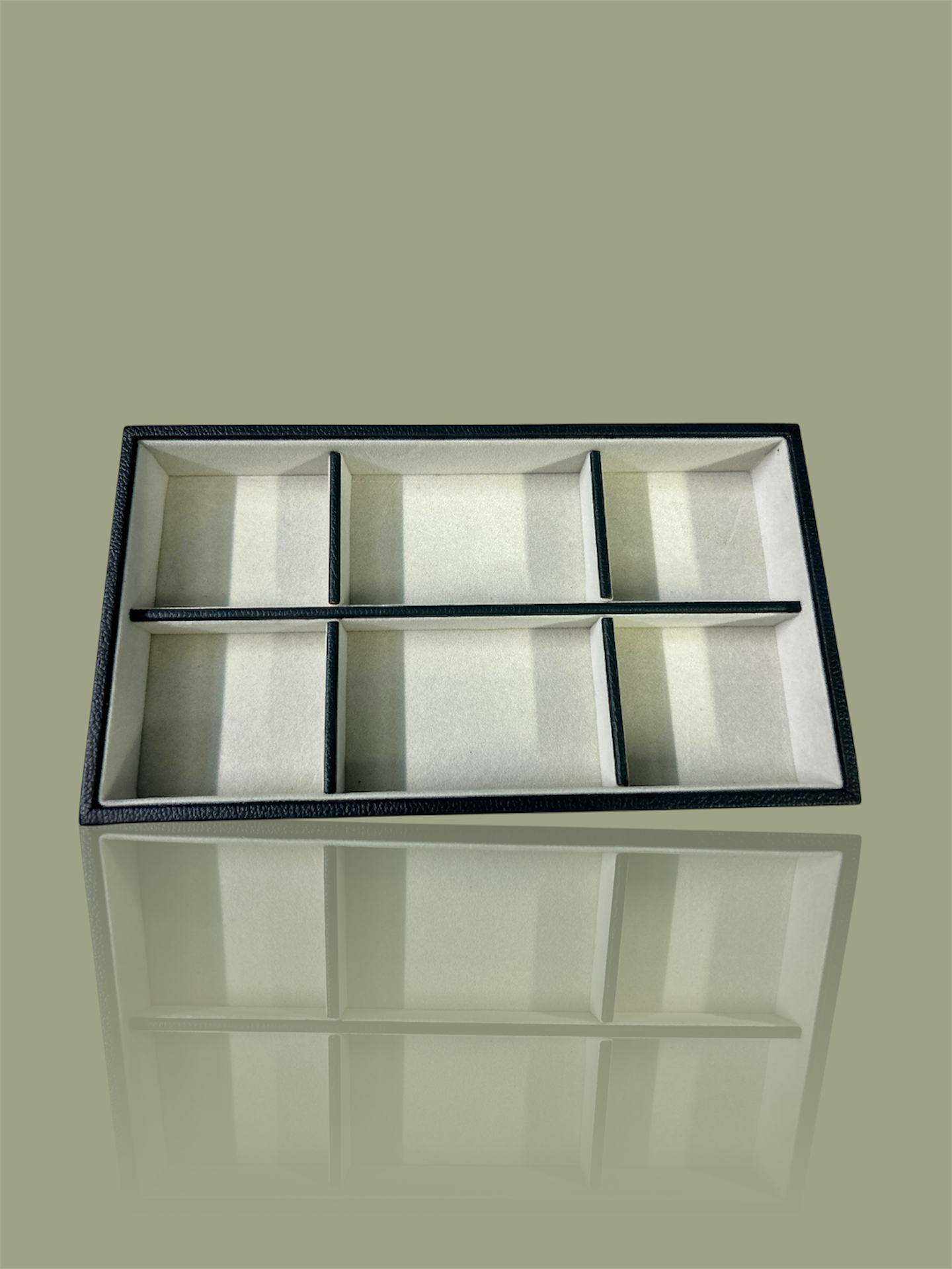 Leatherite Jewellery Tray – 6 Compartments