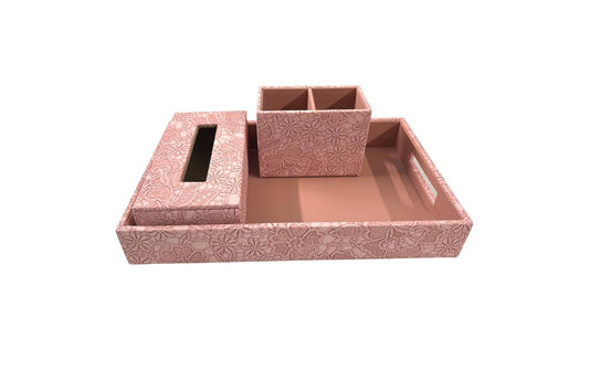 Leatherite Tray set